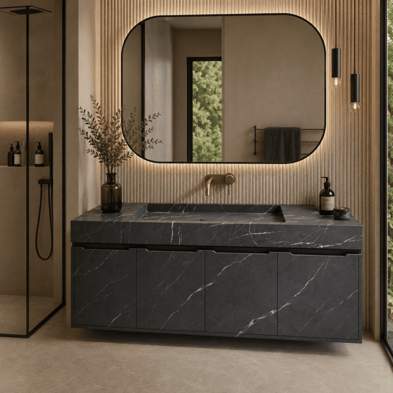 Monolith Marble Vanity Cabinet