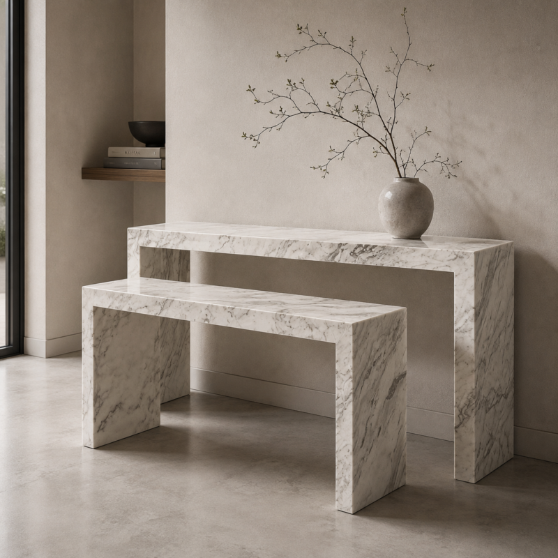 Duetto Marble Console Table