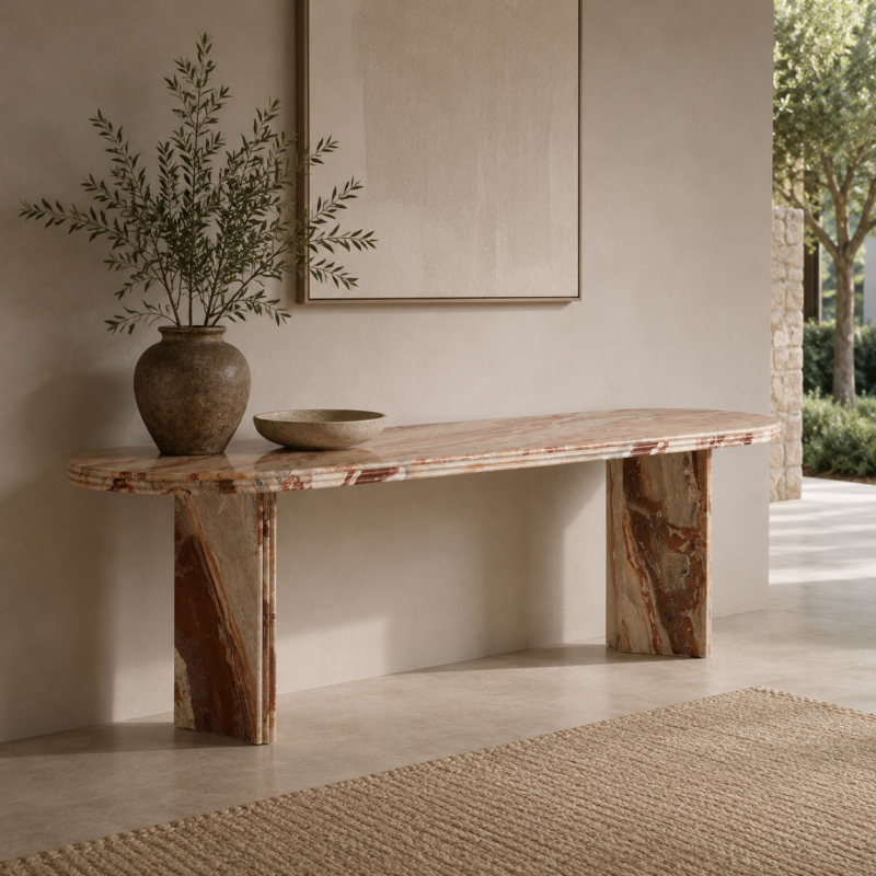Contour Marble Console Table