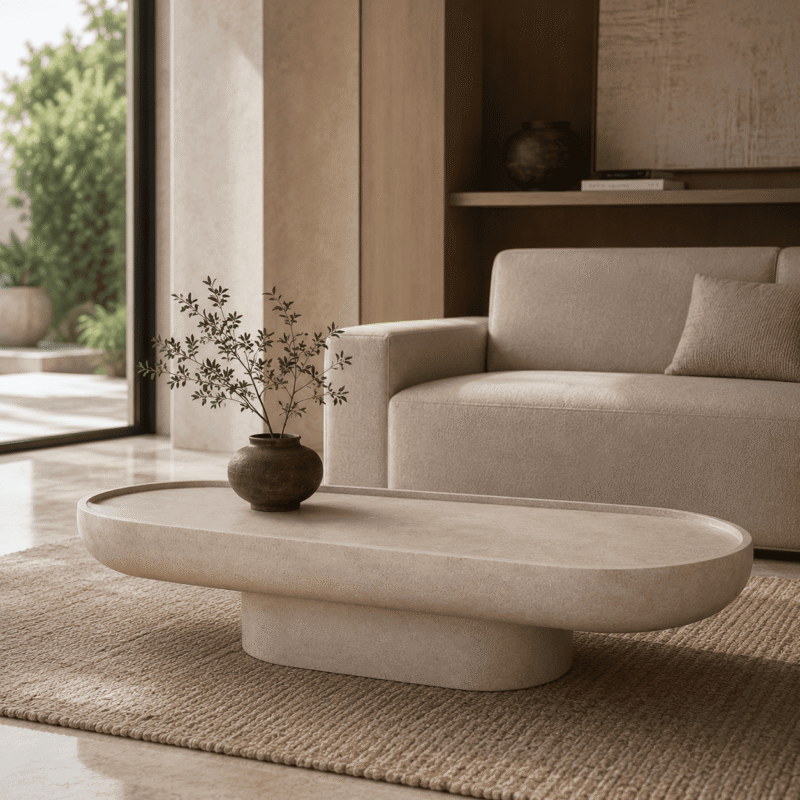 Luma Travertine Coffee Table