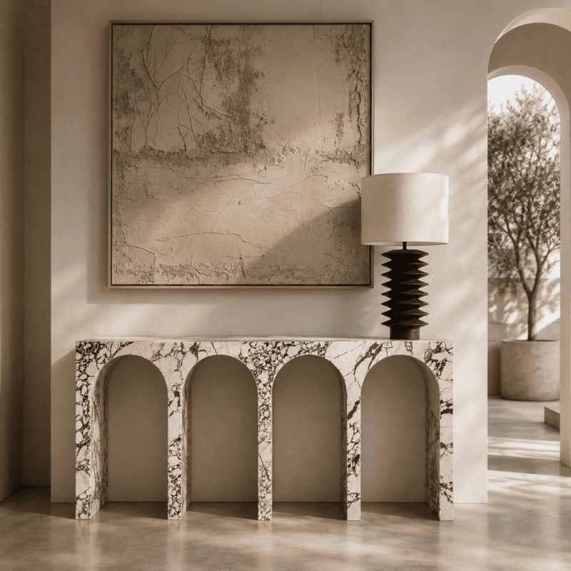 Arcade Viola Marble Console Table