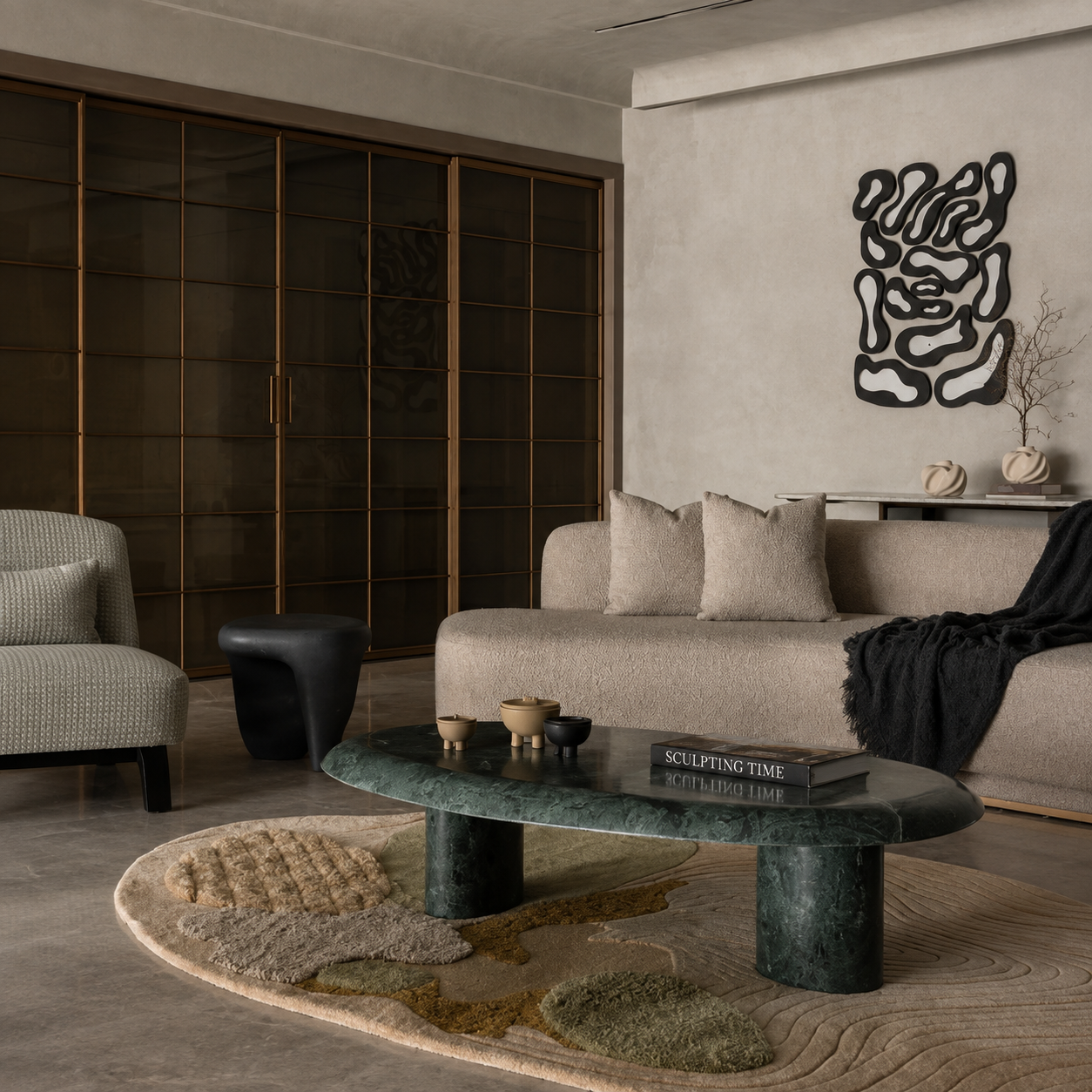 Emerald Noir Marble Coffee Table