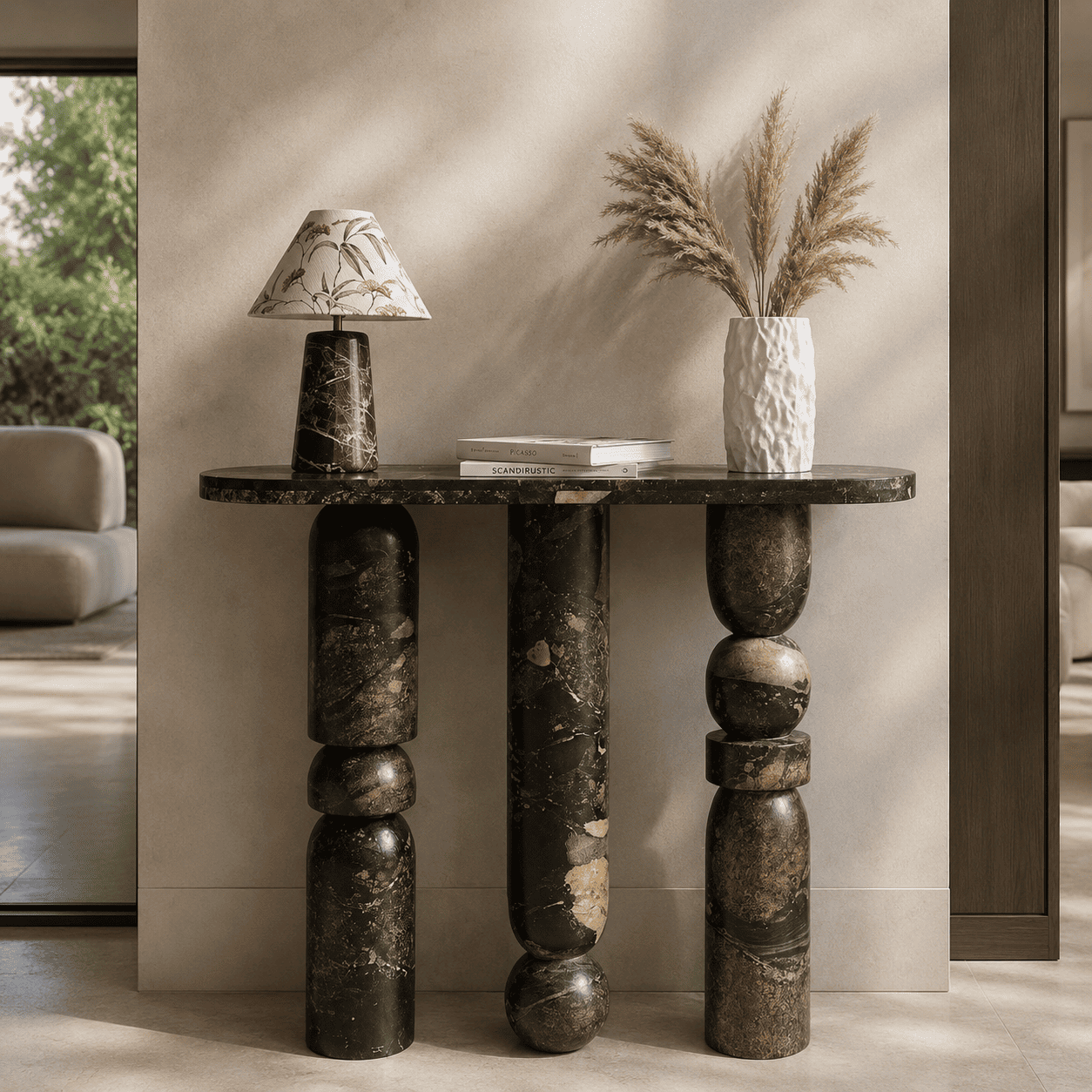 Totem Marble Console Table