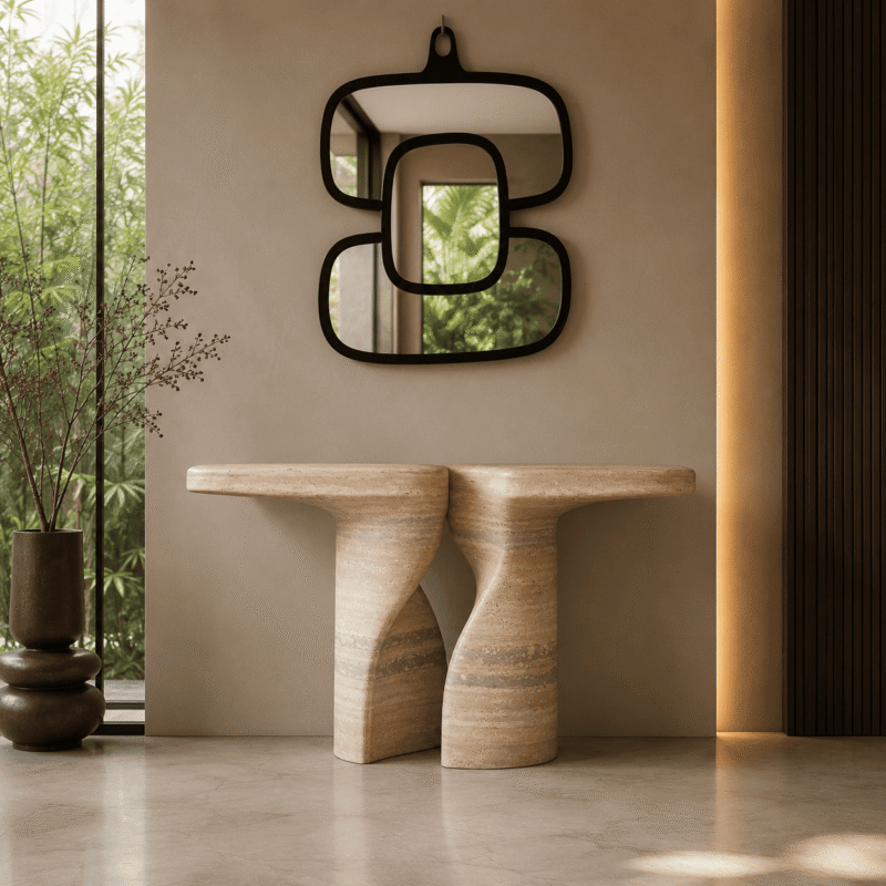 Interlock Marble Console Table