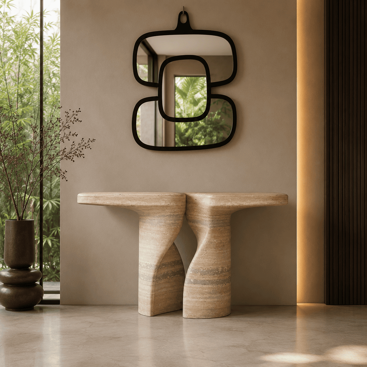 Interlock Marble Console Table