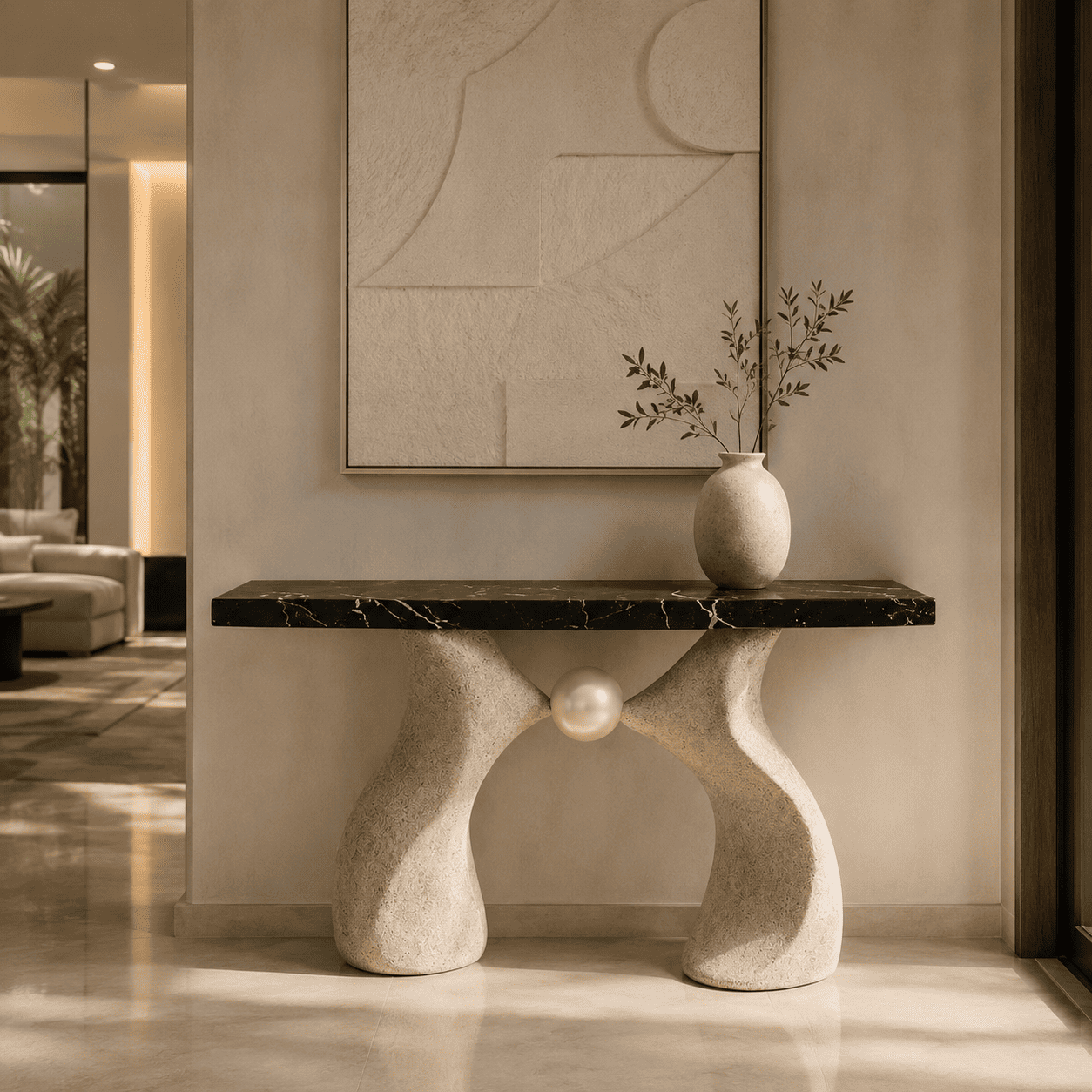 Equinox Marble Console Table